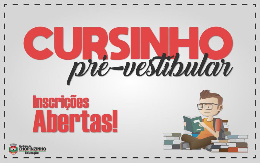 Cursinho Pré-Vestibular da Prefeitura está com inscrições abertas